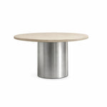 تحميل الصورة إلى عارض المعرض، The Marx Dining Table with Top in Microplaster and Stainless Steel Legs