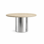 تحميل الصورة إلى عارض المعرض، The Marx Dining Table with Top in Microplaster and Stainless Steel Legs