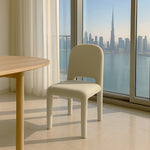 تحميل الصورة إلى عارض المعرض، The Shelly fabric dining chair, combining comfort and style in a contemporary dining space