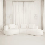تحميل الصورة إلى عارض المعرض، The Eddy Curve Sofa - Modern Curved 3-Seater Sofa with Plush Upholstery