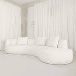 تحميل الصورة إلى عارض المعرض، The Eddy Curve Sofa - Modern Curved 3-Seater Sofa with Plush Upholstery