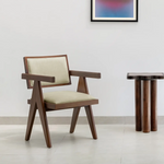 تحميل الصورة إلى عارض المعرض، Elegant wood frame dining chair set around a spacious dining table, blending functionality and design.