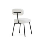 تحميل الصورة إلى عارض المعرض، The Ida polar fabric chair against a neutral white background, showcasing its plush upholstery and timeless appeal.