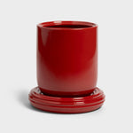 تحميل الصورة إلى عارض المعرض، Planter Churros Burgundy – Stoneware Decorative Planter with Textured Design