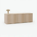 تحميل الصورة إلى عارض المعرض، TV stand with a smooth finish, designed for functional and stylish living rooms.