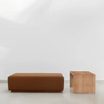 تحميل الصورة إلى عارض المعرض، Sebastian Coffee Table with Italian ottoman in rich chocolate color.