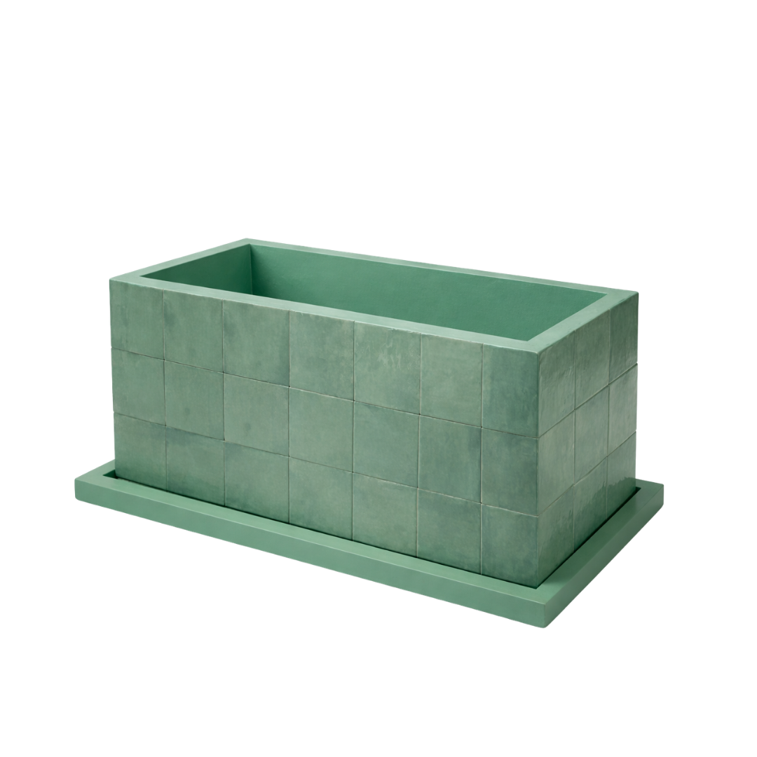 The Tallulah Rectangular Planter in Tile