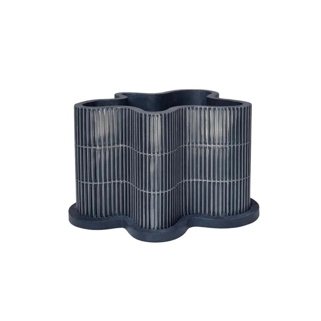 The Rupert Planter in Navy Blue Tile