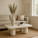 تحميل الصورة إلى عارض المعرض، The Berta Coffee Table in white, revealing the fine craftsmanship and minimalist aesthetics.