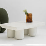 تحميل الصورة إلى عارض المعرض، The Berta Coffee Table in white, placed in a modern living room with bright accents, creating a welcoming atmosphere.