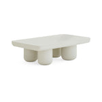 تحميل الصورة إلى عارض المعرض، A clean, minimalist white coffee table ideal for brightening up any space with its elegant design.