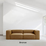 تحميل الصورة إلى عارض المعرض، Luxury couch styled in a spacious villa living room with upscale decor, Bronze color and febric