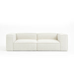 تحميل الصورة إلى عارض المعرض، The Damien Modular White Couch, a versatile piece available to buy online, showcased on a clean background.