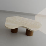 تحميل الصورة إلى عارض المعرض، The Eliza Coffee Table in a light-filled space with soft furnishings – a white marble coffee table that adds elegance and contrast to neutral palettes.