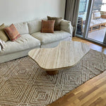تحميل الصورة إلى عارض المعرض، Minimalist room featuring The Eliza Coffee Table with a sleek white base and marble top – a clean-lined marble coffee table UAE modern homes will appreciate.