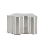 تحميل الصورة إلى عارض المعرض، The Genevive Stainless Steel Coffee Table (Medium) featuring a sleek, modern design and polished steel finish.
