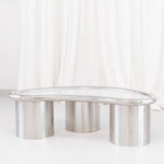 تحميل الصورة إلى عارض المعرض، The Willow coffee Table in Chrome and Glass - Large
