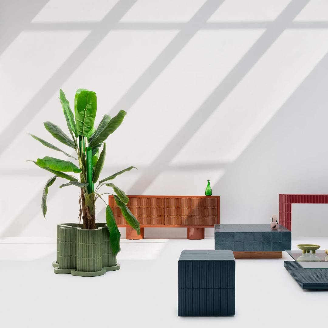 The Rupert Planter in Pistachio Tiles