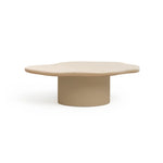 تحميل الصورة إلى عارض المعرض، The Jamie Coffee Table in Micro Plaster with a sleek glass top and sculptural base – a modern white coffee table round in design, ideal for UAE interiors.