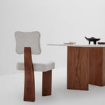 تحميل الصورة إلى عارض المعرض، The Curtis Dining Table in Marble and Wood