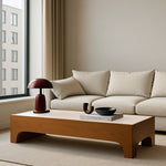 تحميل الصورة إلى عارض المعرض، Modern low coffee table, The Noah, seamlessly integrates into the lifestyle scene, highlighting its adaptability and aesthetic appeal.