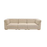 تحميل الصورة إلى عارض المعرض، Modern Outdoor Patio Sofa - Deep Cushion Seating with Solid Wood Frame &amp; Steel Legs