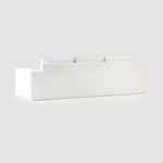 تحميل الصورة إلى عارض المعرض، Contemporary modern white sofa crafted with smooth, seamless upholstery for modern living.