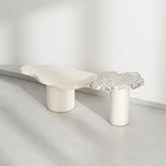 تحميل الصورة إلى عارض المعرض، The Elon Nesting Coffee Tables integrate seamlessly into modern interiors, offering elegance and practicality with their white marble surfaces.