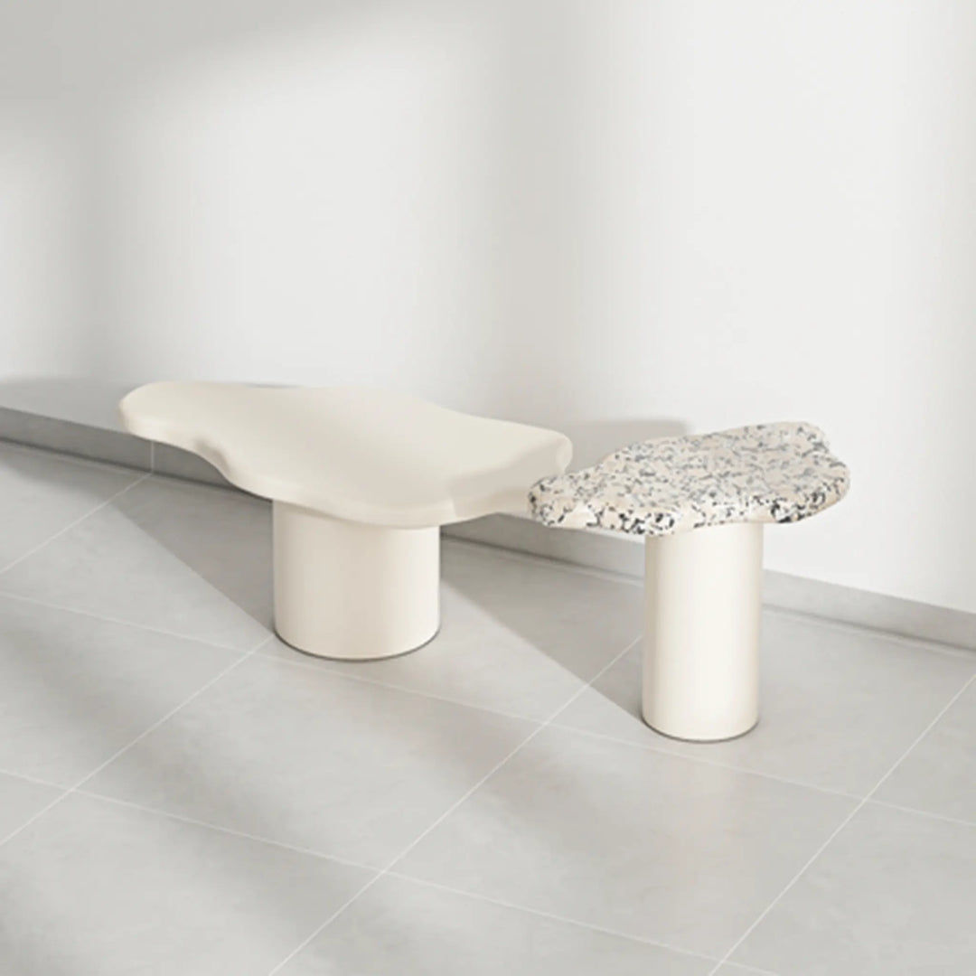 The Elon Nesting Coffee Tables integrate seamlessly into modern interiors, offering elegance and practicality with their white marble surfaces.