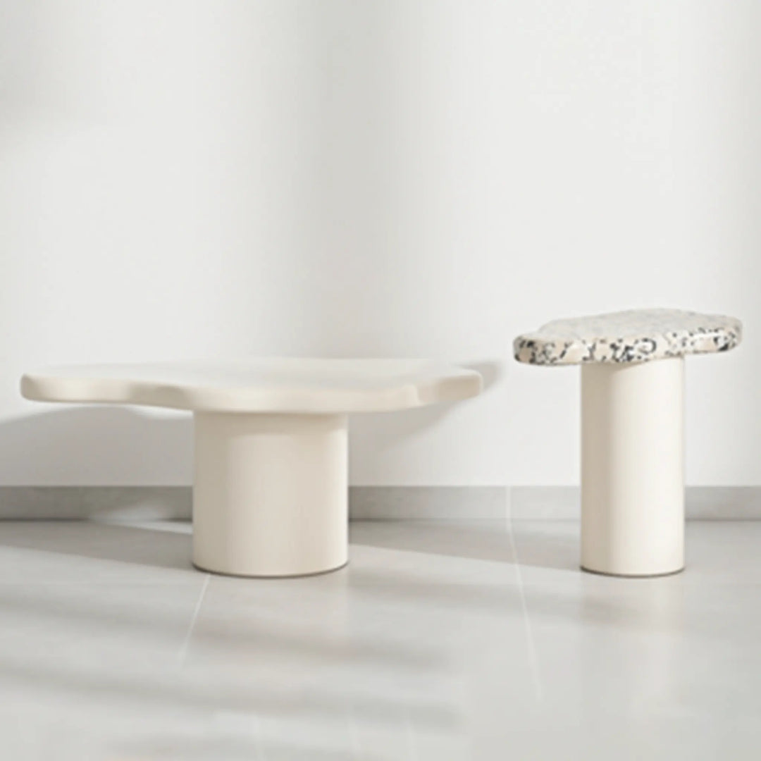 Featuring white marble tops, The Elon nesting tables add sophistication to the lifestyle setting, perfect for contemporary homes.