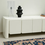 تحميل الصورة إلى عارض المعرض، Sleek and modern corner TV stand, designed for compact and stylish living spaces.