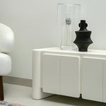 تحميل الصورة إلى عارض المعرض، The Dustin corner TV stand, enhancing the aesthetics of cozy apartment living.