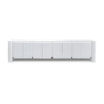 تحميل الصورة إلى عارض المعرض، The Dustin white TV unit, a sleek and modern design for contemporary living rooms.