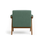 تحميل الصورة إلى عارض المعرض، Stylish and comfortable Pierre Accent Chair, featuring a mid-century modern design with plush fabric and durable wooden legs, perfect for living room decor.