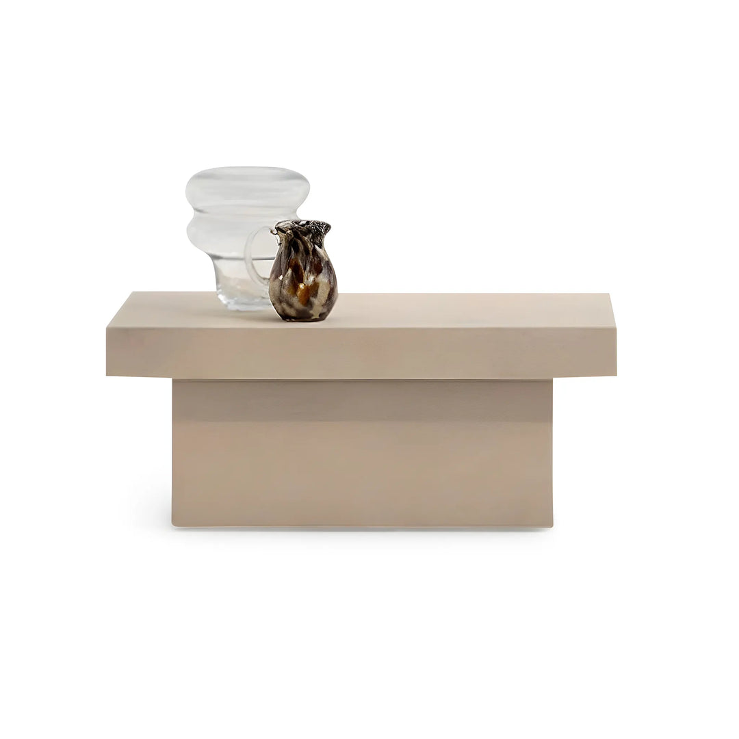 Chic and minimalist Outdoor Coffee Table with a stone effect, designed for comfort and style.