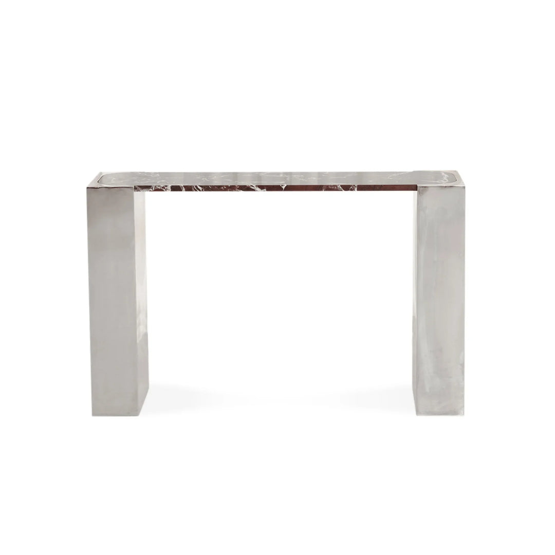 Vernon Marble Console Table white background view