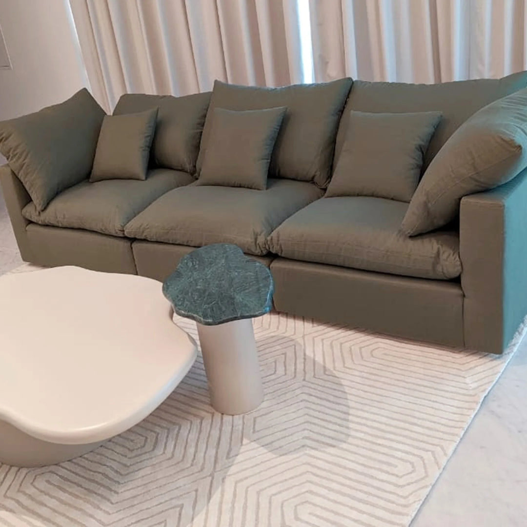 The Avis Feather Cloud Sofa - 3 Sections Modular Sectional with Plush Feather Cushions