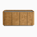 تحميل الصورة إلى عارض المعرض، The Berta Burlwood and Brushed Stainless Steel Sideboard