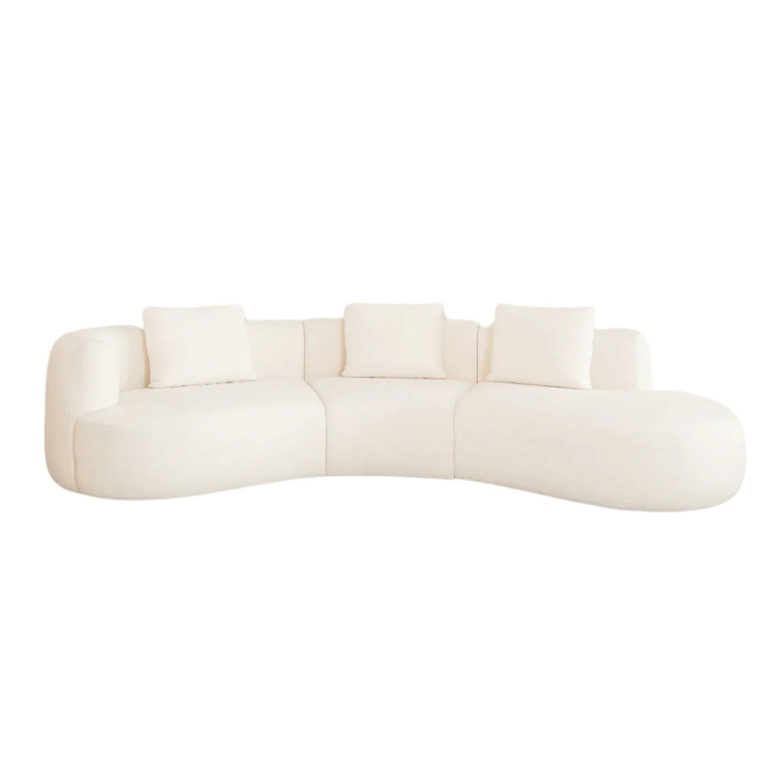 The Eddy Curve Sofa - Modern Curved 3-Seater Sofa with Plush Upholstery