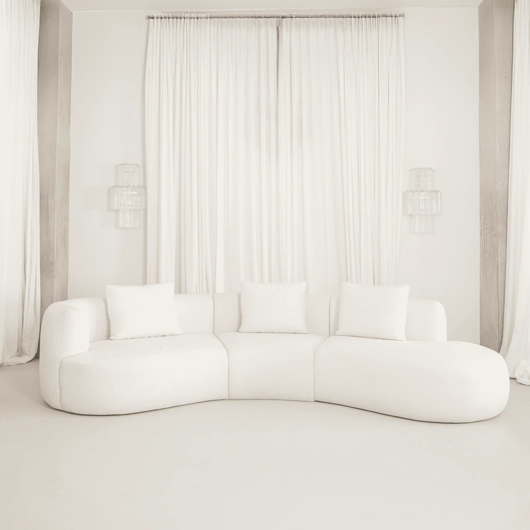 The Eddy Curve Sofa - Modern Curved 3-Seater Sofa with Plush Upholstery