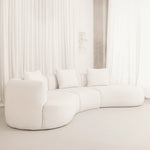 تحميل الصورة إلى عارض المعرض، The Eddy Curve Sofa - Modern Curved 3-Seater Sofa with Plush Upholstery