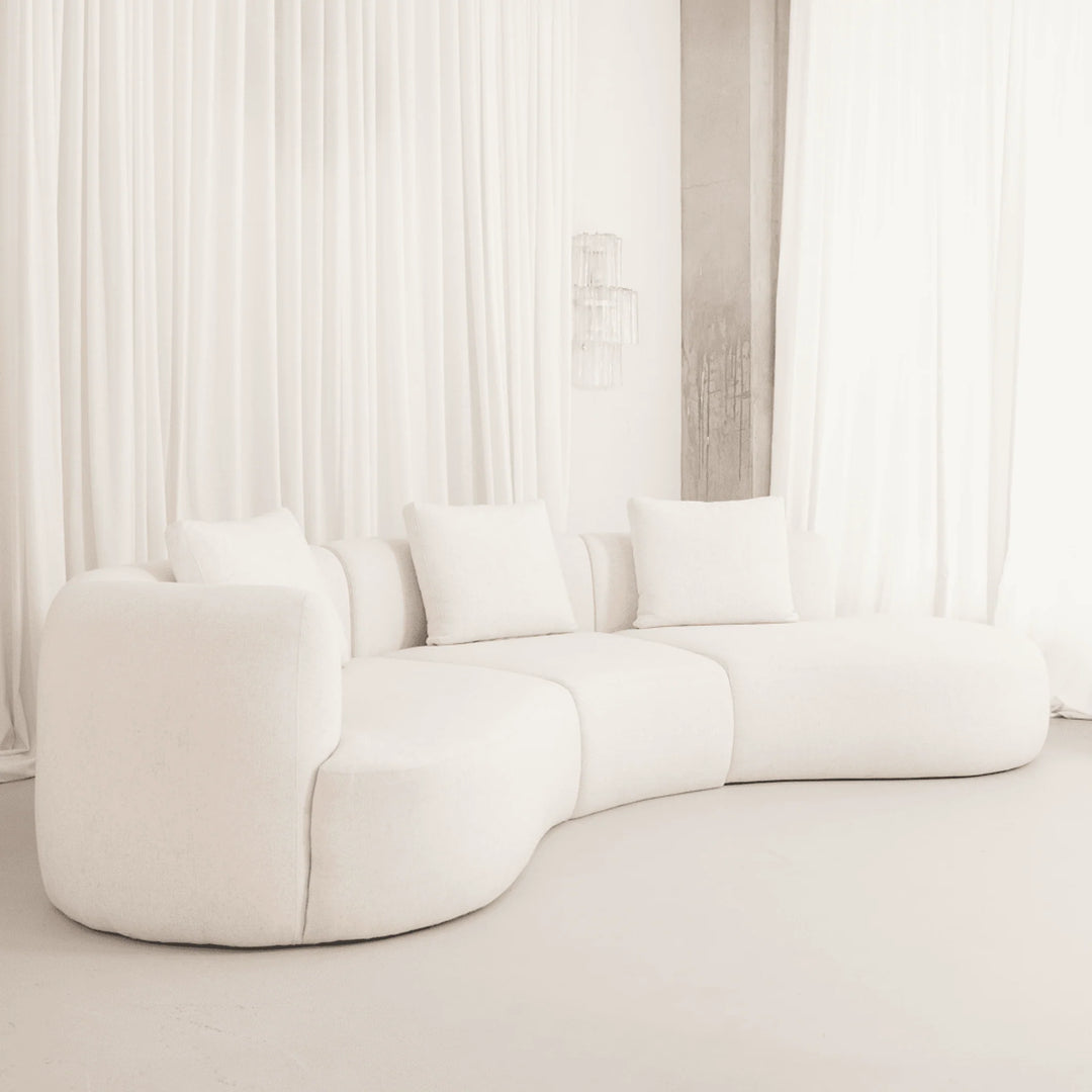 The Eddy Curve Sofa - Modern Curved 3-Seater Sofa with Plush Upholstery