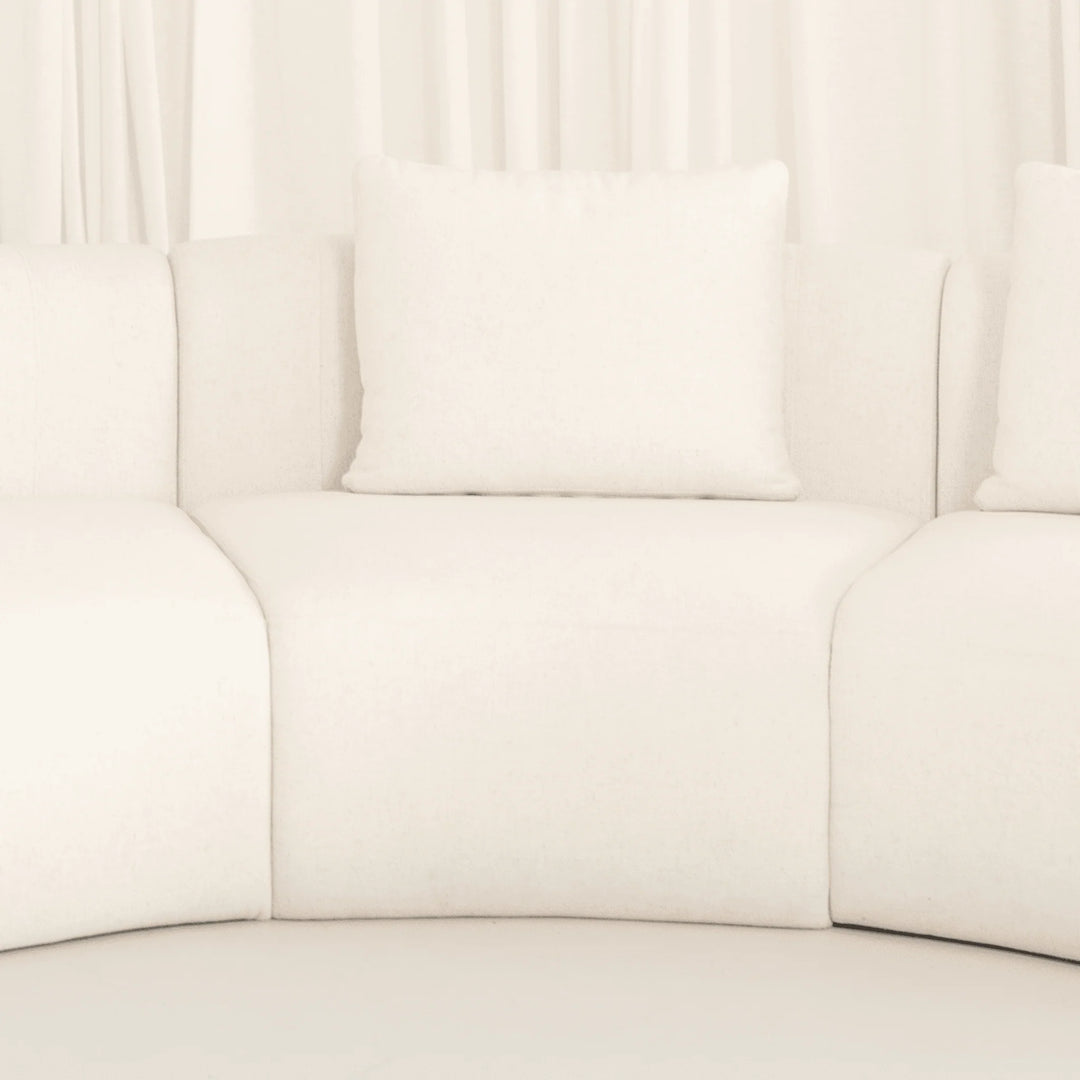 The Eddy Curve Sofa - Modern Curved 3-Seater Sofa with Plush Upholstery