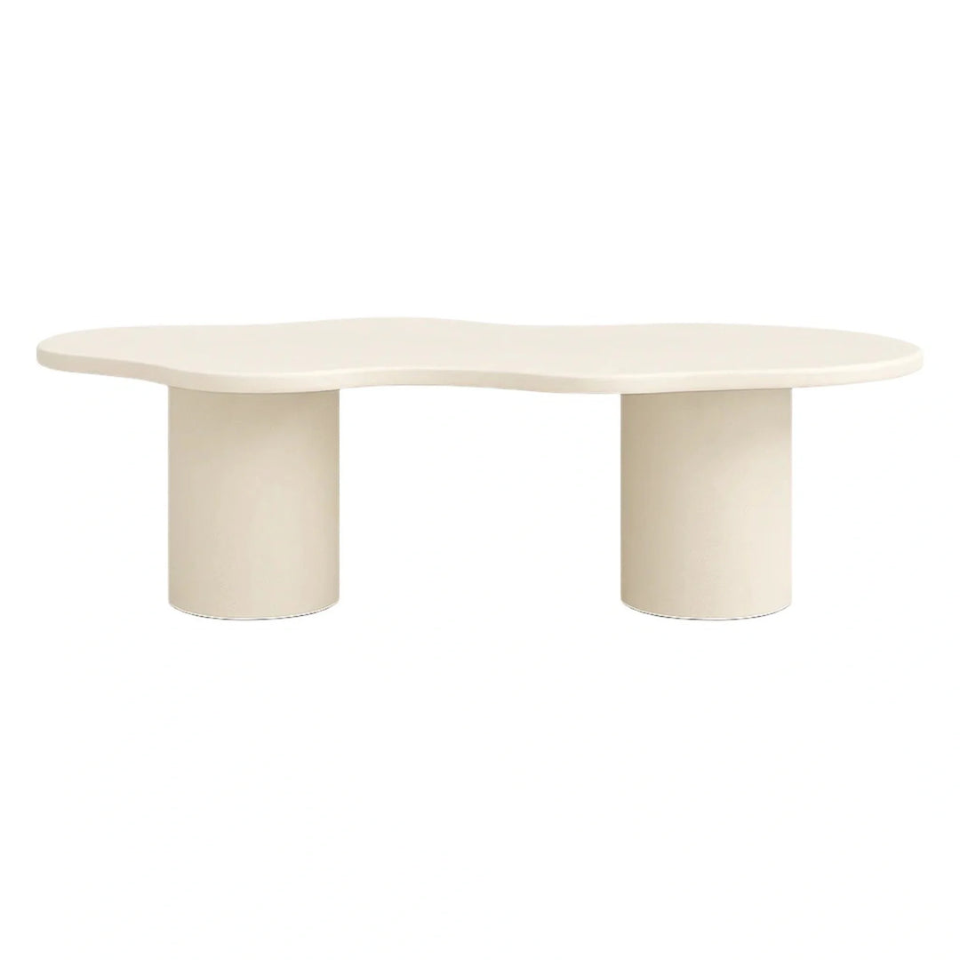 The Victoria Curvy Dining Table in Microplaster