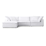 تحميل الصورة إلى عارض المعرض، The Avis Sectional Sofa - Modern L-Shape Sofa with Ottoman &amp; Deep Seating