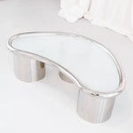 تحميل الصورة إلى عارض المعرض، The Willow coffee Table in Chrome and Glass - Large