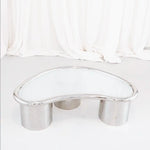 تحميل الصورة إلى عارض المعرض، The Willow coffee Table in Chrome and Glass - Large