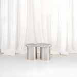 تحميل الصورة إلى عارض المعرض، The Willow Chrome Coffee Table With Small Gestures complements contemporary interiors, offering both elegance and practicality.