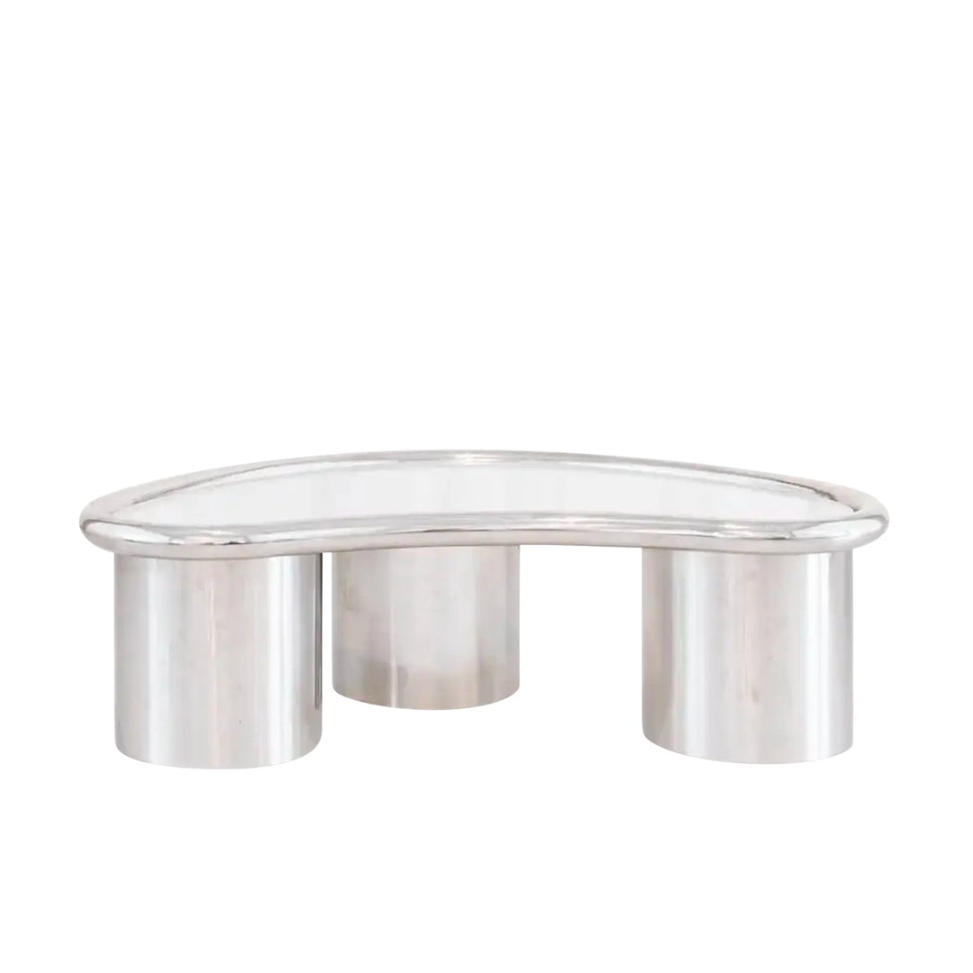 The Willow coffee Table in Chrome and Glass - Large