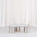 تحميل الصورة إلى عارض المعرض، The Willow coffee Table in Chrome and Glass - Large